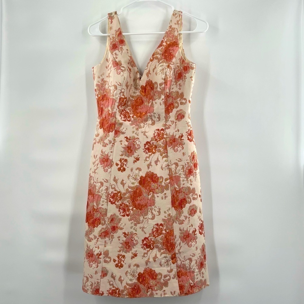 Aidan Mattox floral fit flare dress sleeveless 4